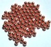 100 3mm Round Plated Bright Copper Metal Beads